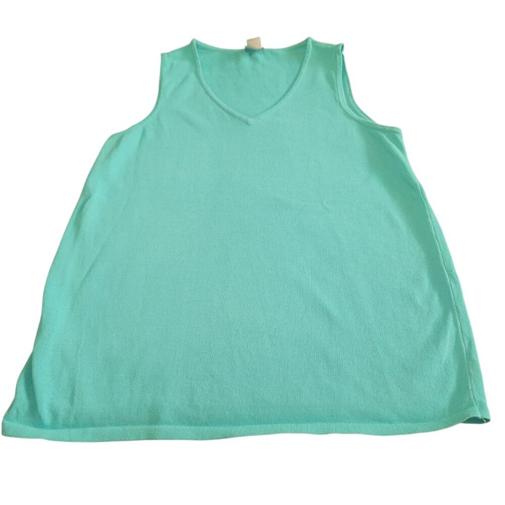 NWOT-Chico's Womens Knit Tank Top, Blue, Size M